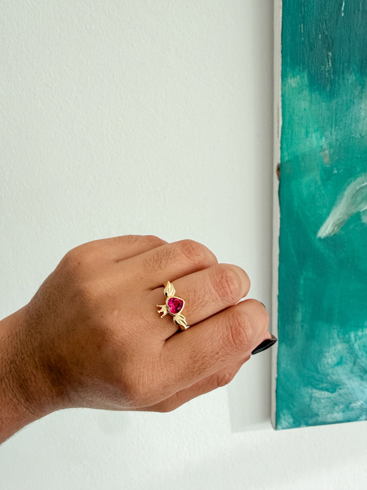Under His wings (adjustable ring)
