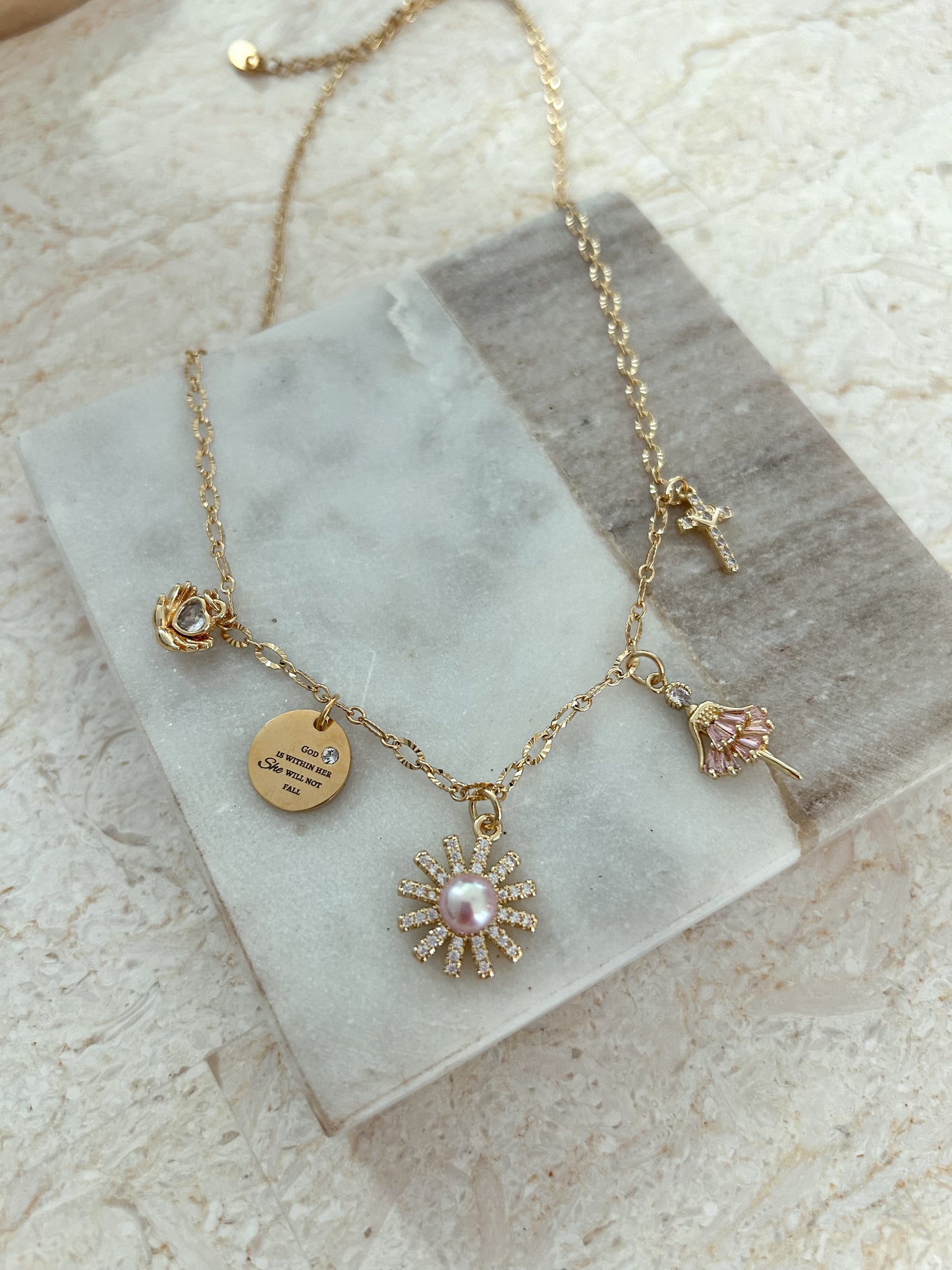 God is within her chain necklace