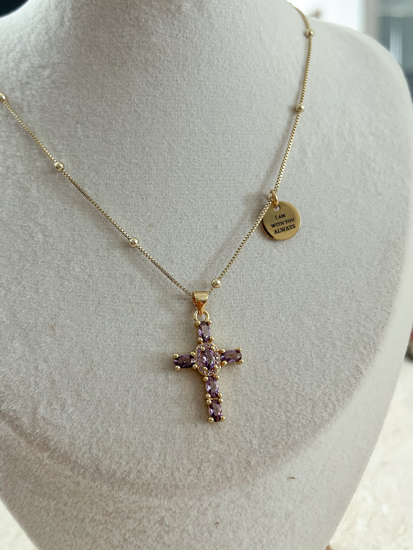 I am always with you (chain- purple)