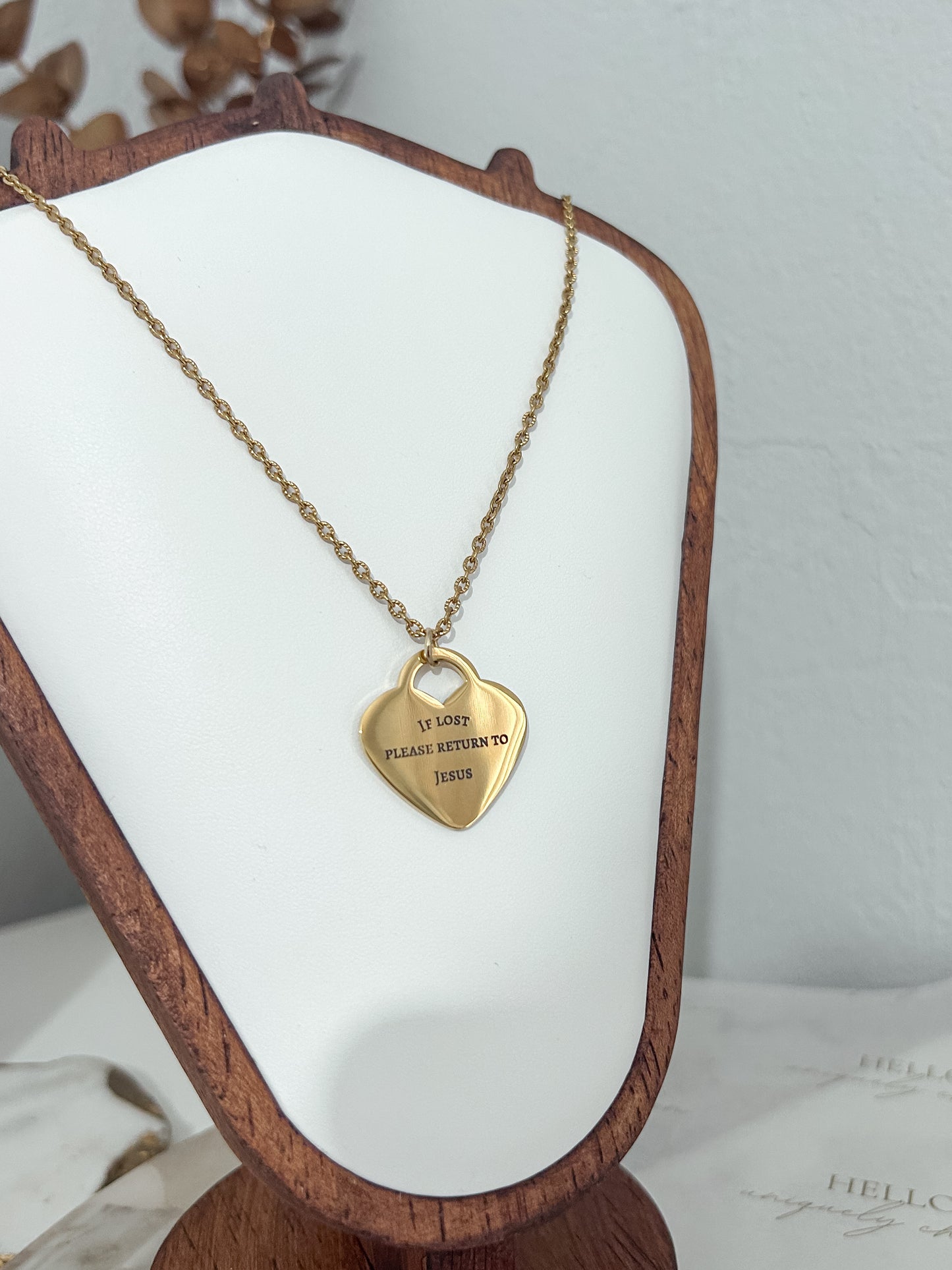If lost, please return to Jesus (gold)