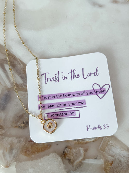 Trust in the Lord (Heart Chain Necklace)