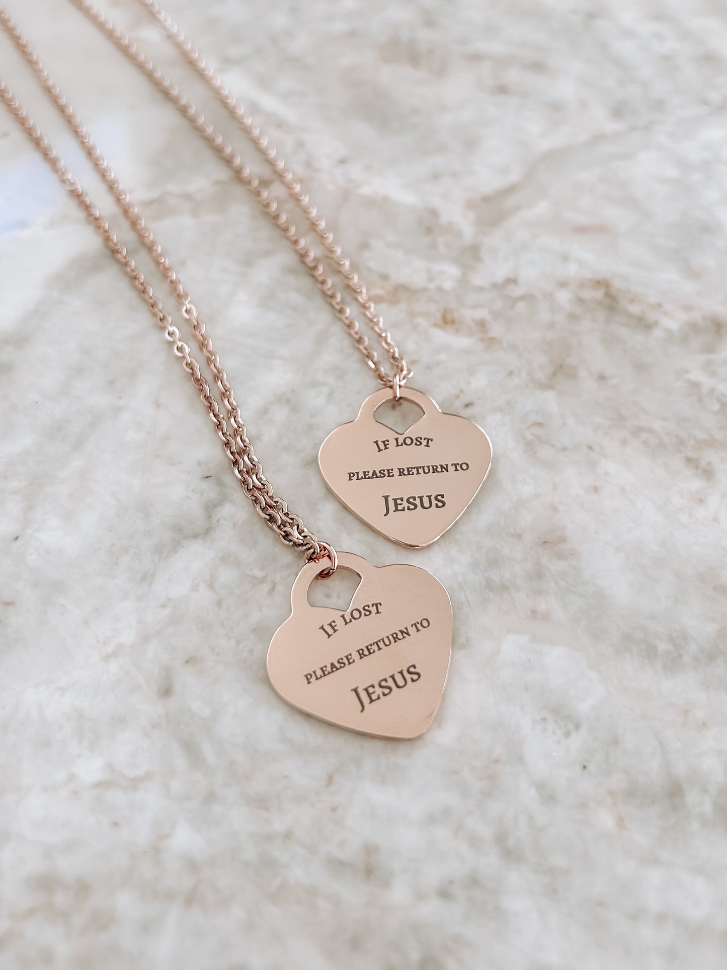 If lost, please return to Jesus (rose-gold)