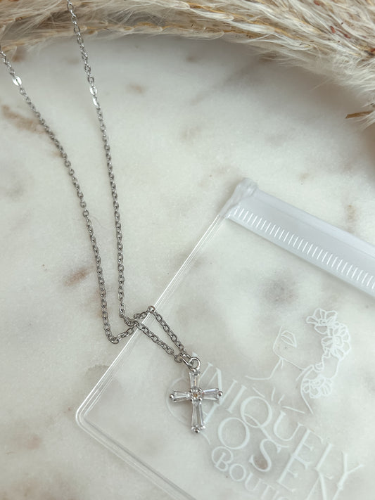 I love you Jesus dainty necklace (silver)