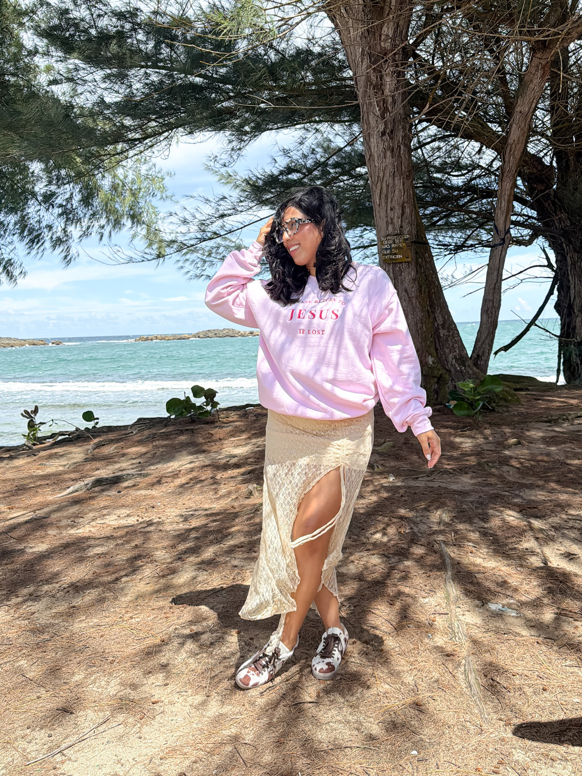 Please Return to Jesus -Embroidered Crewneck