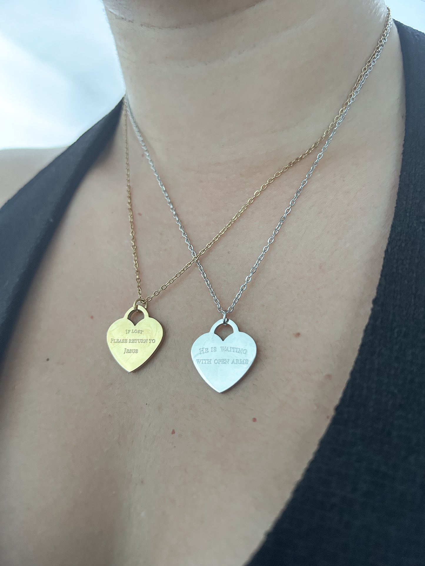 If lost, please return to Jesus (silver/gold engraved)