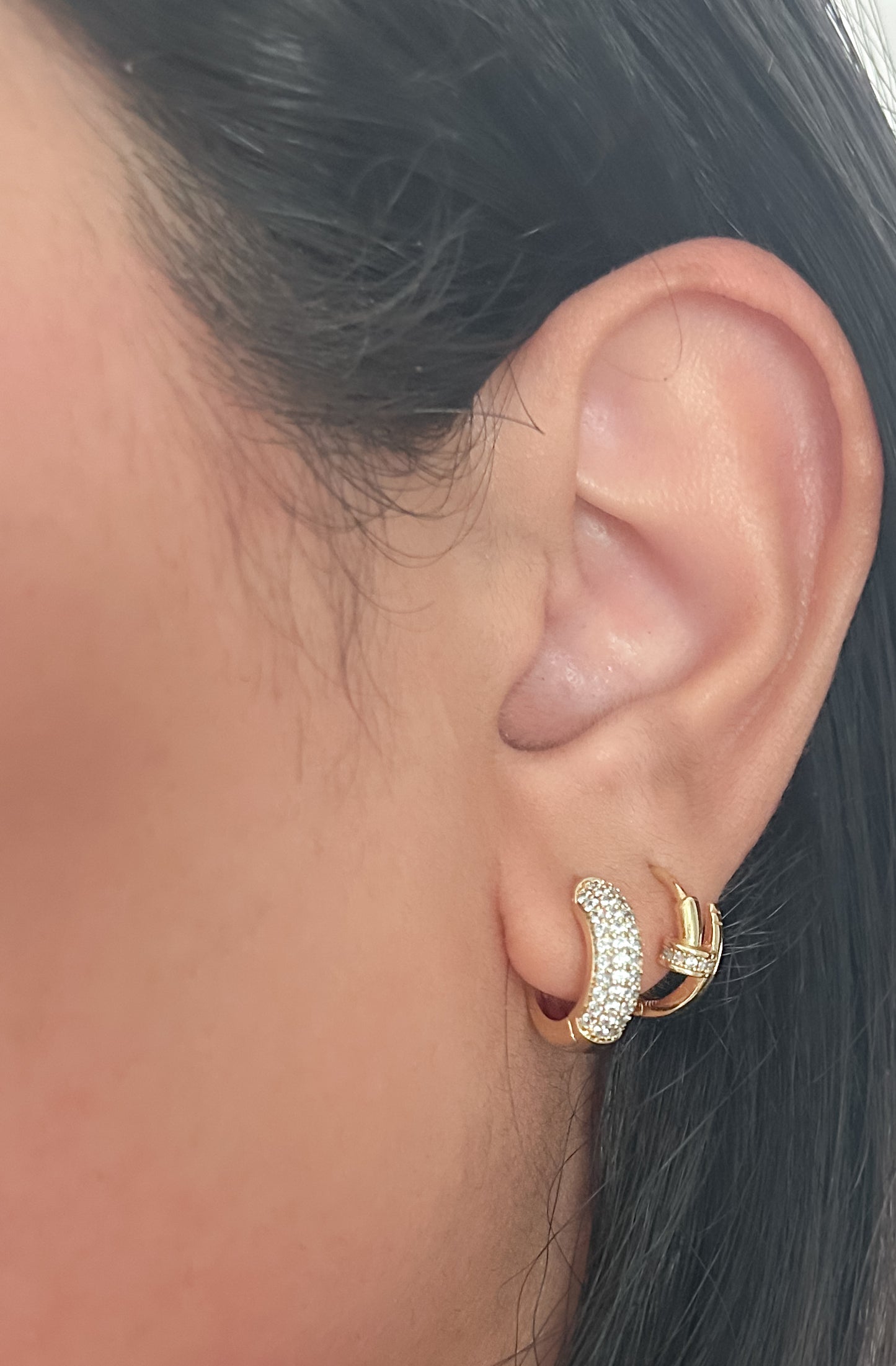 He did it for love huggie earrings