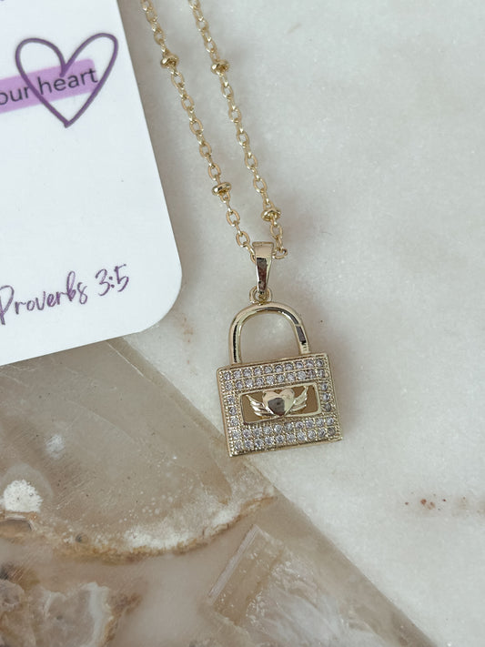 Heart Lock Chain Necklace