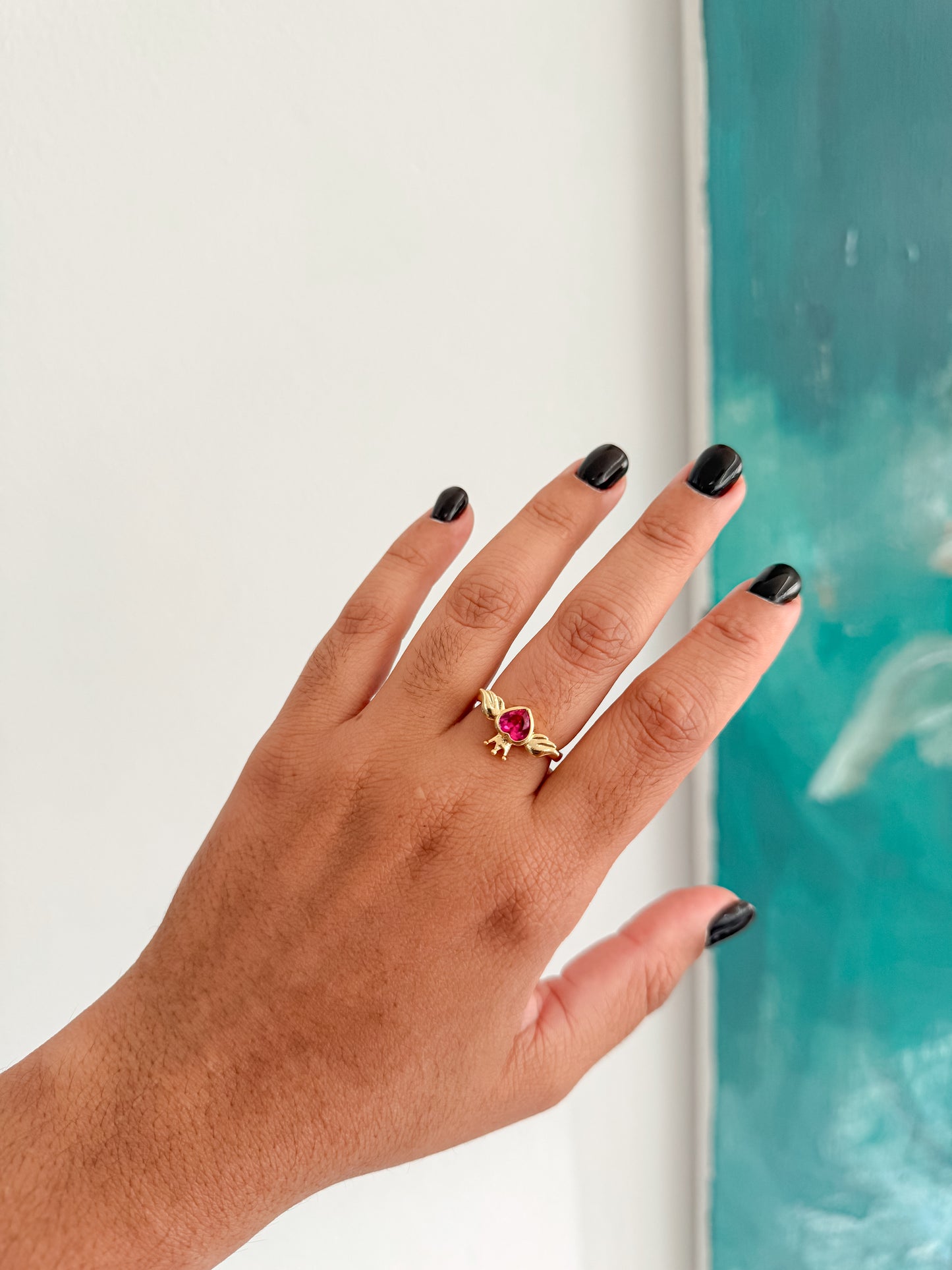 Under His wings (adjustable ring)