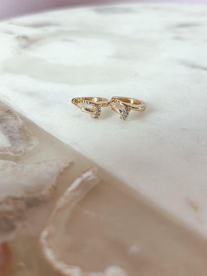 He did it for love huggie earrings