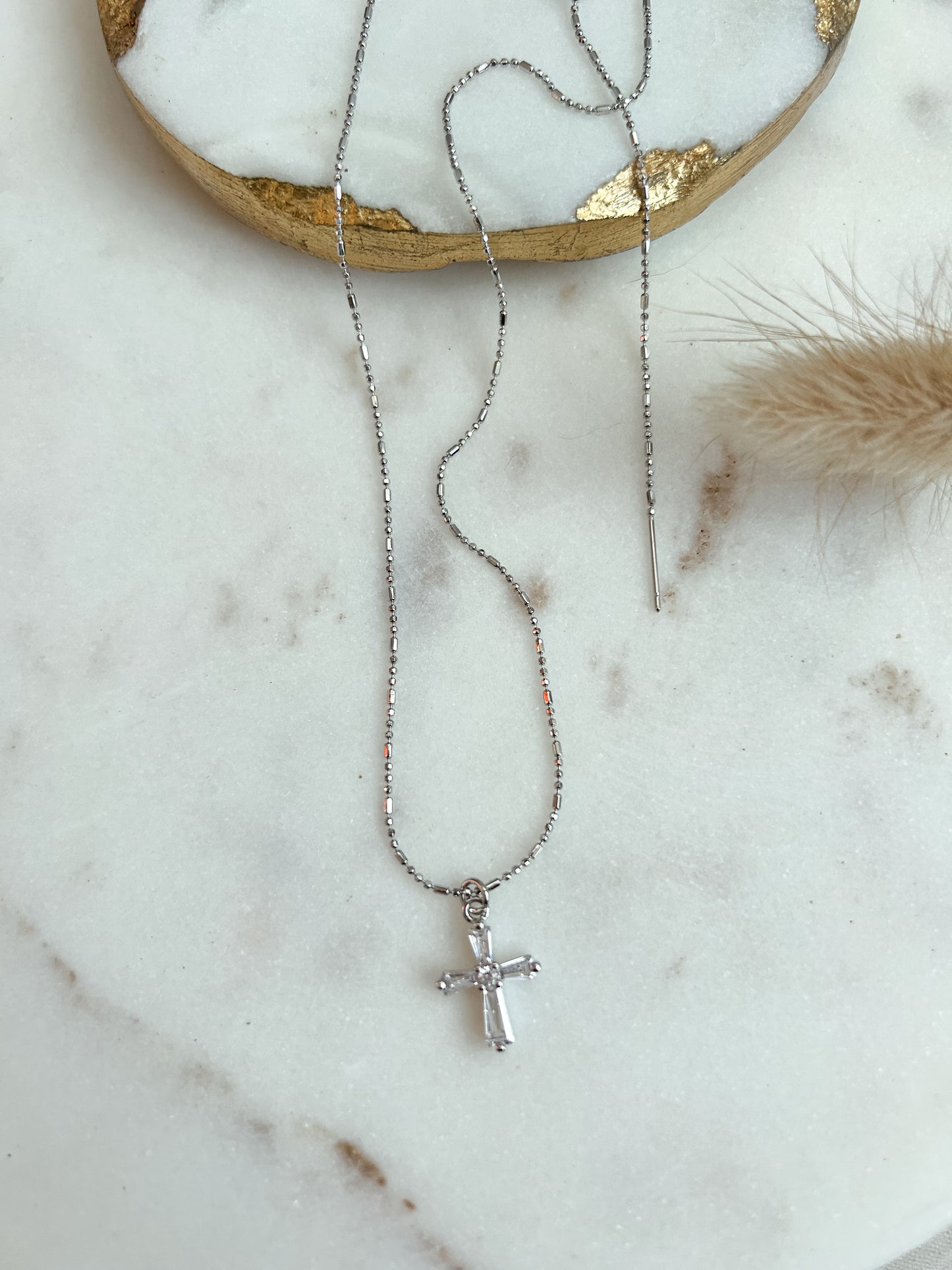 I love you Jesus (Silver dainty necklace)