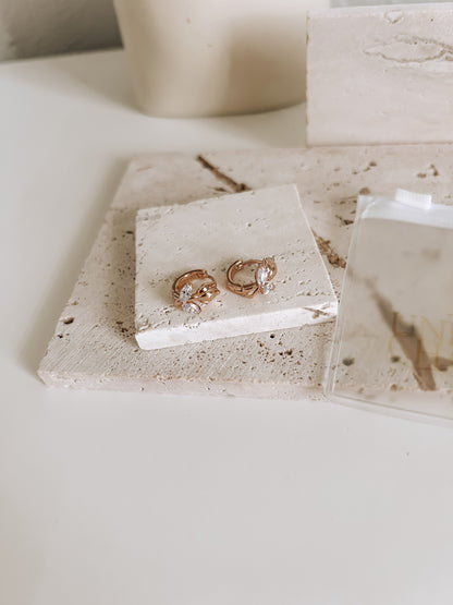 My beautiful flower- small hoop earrings