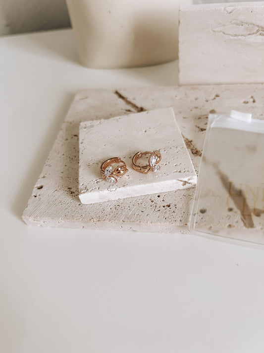 My beautiful flower- small hoop earrings