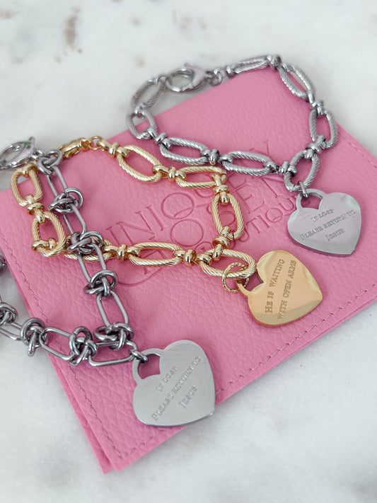 If lost, please return to Jesus (engraved bracelet)