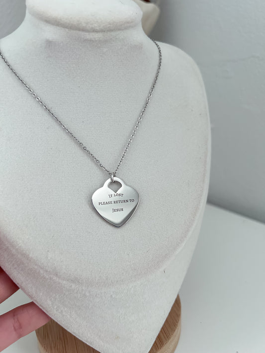 If lost, please return to Jesus (silver)